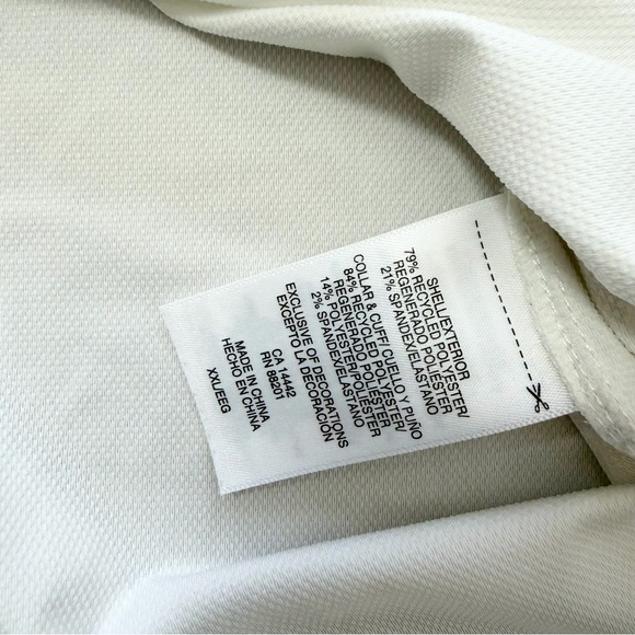 Mondetta Women's Active 1/4-Zip Short Sleeve Mesh Polo Shirt White Sz XXL Golf - Picture 9 of 9